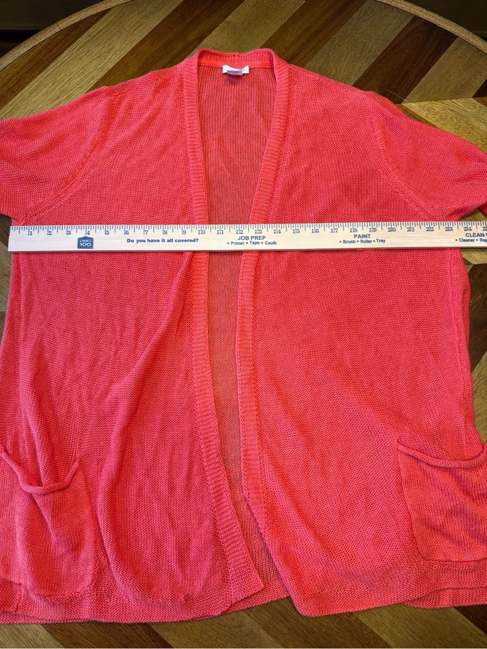 J. Jill Open-Front Orange Cardigan Sweater linen blend flaw - Picture 7 of 9